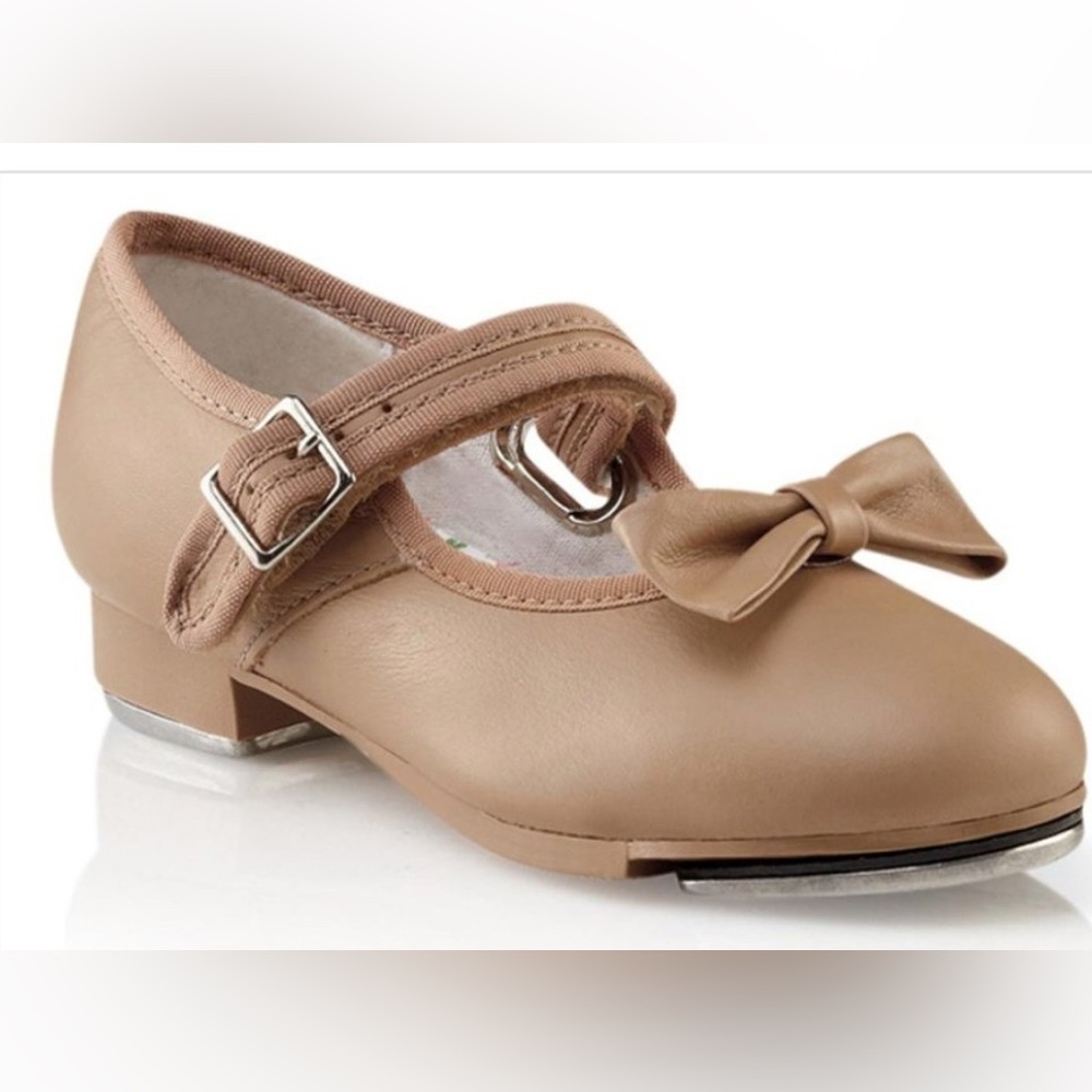 Capezio Girls' Tan Tap Shoes with removable Bow Accent
3800 Mary Jane Tap Shoe